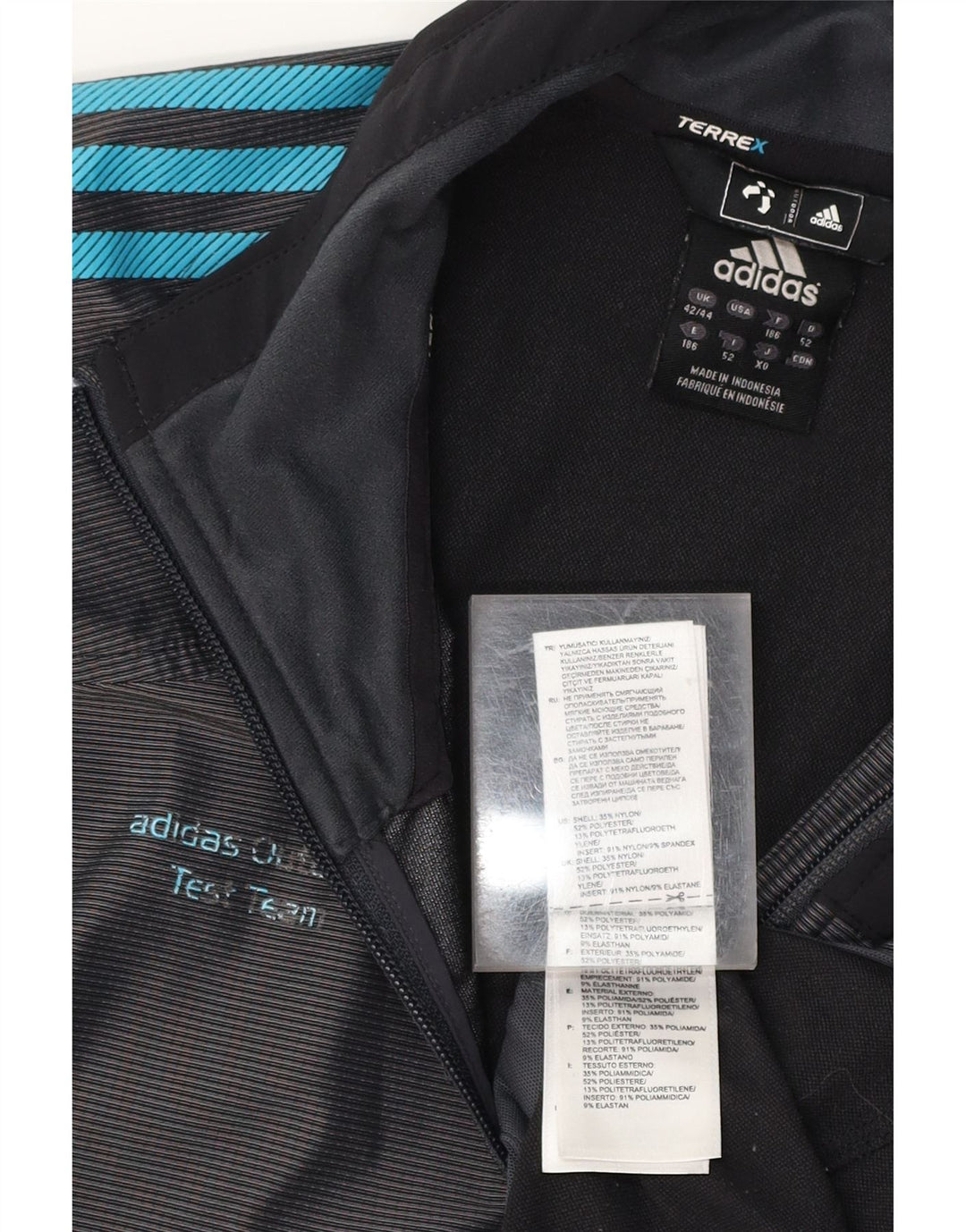 ADIDAS Terrex træningsdragt topjakke til mænd UK 42/44 Stor marineblå