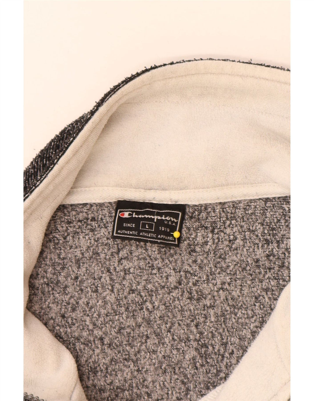 Champion Herre Grafisk Loose Fit Sweatshirt Jumper Large Grå Flecked