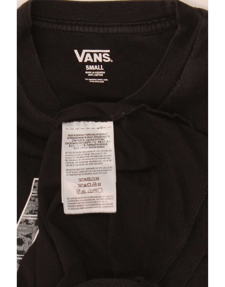 Vans Herre grafisk top langærmet lille sort bomuld