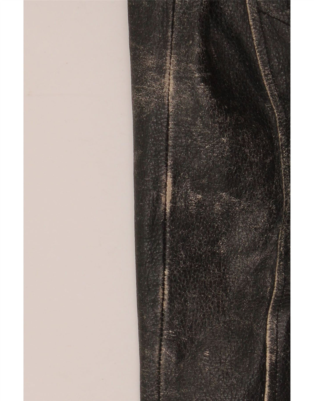 Yuppie Womens Crop Læder Biker Jacket EU 38 Medium Sort Læder