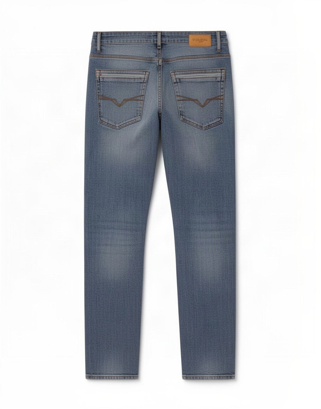 Guess Mænd Distressed Slim Jeans W32 L30 Blå Bomuld