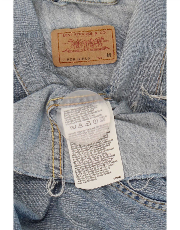 Levi's Girls Crop denimjakke 10-11 år Medium blå bomuld