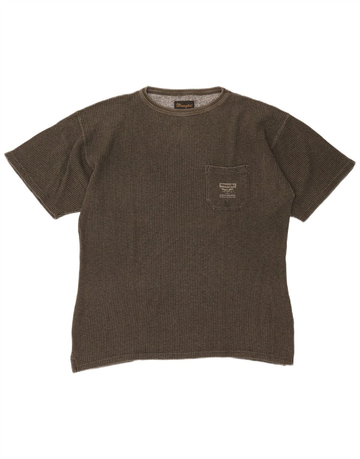 Wrangler Herre T-Shirt Top Stor Khaki Bomuld
