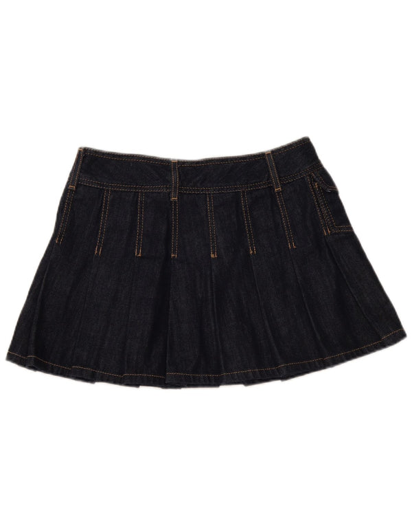 SISLEY Womens Mini Denim Skirt EU 38 Medium W30  Navy Blue Cotton