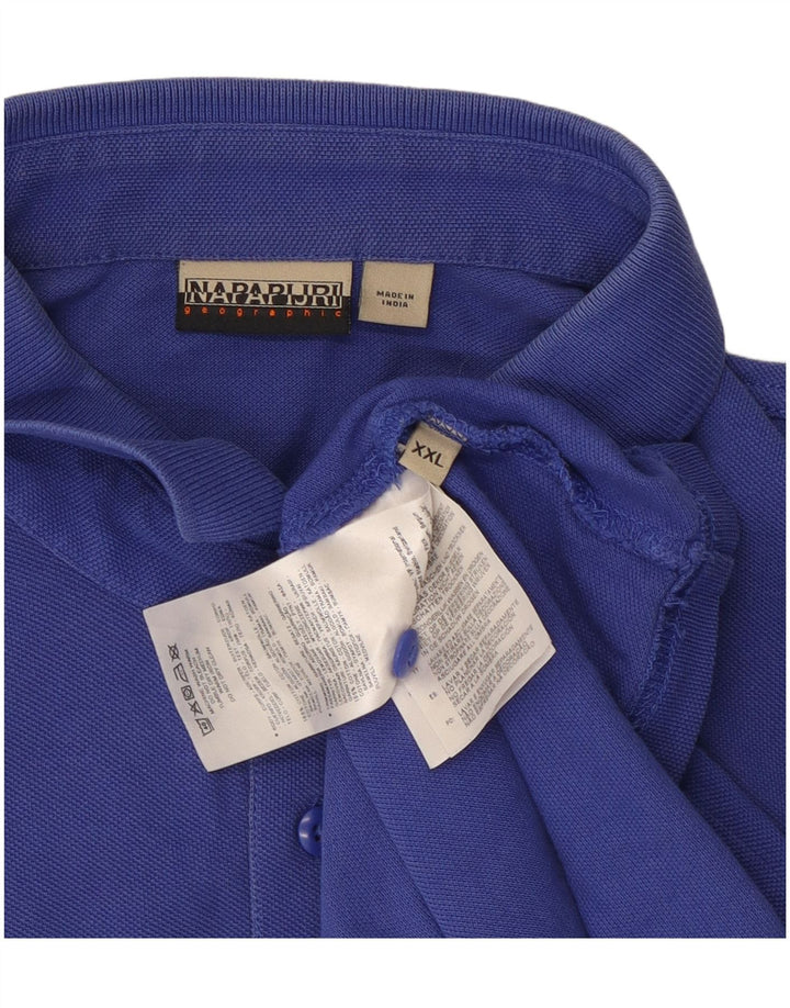 Napapijri herre poloshirt 2XL blå bomuld