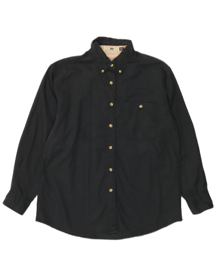 LEE Oversized skjorte til kvinder UK 14 Medium Sort bomuld