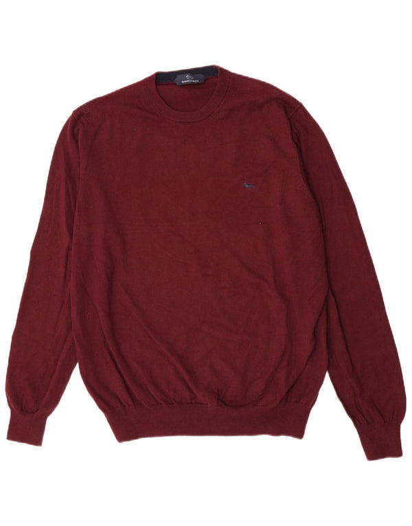 Harmont & Blaine Herre sweater med rund hals 2XL Bourgogne bomuld