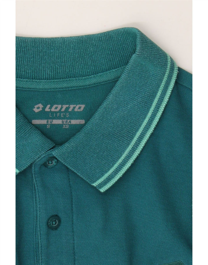 Lotto herre polo shirt lille turkis stribet