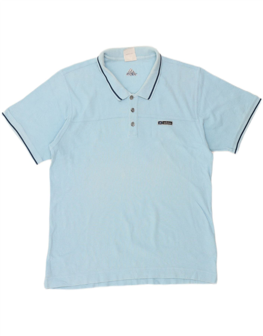 ADIDAS Mens Polo Shirt Large Blue Cotton Vintage Adidas and Second-Hand Adidas from Messina Hembry 
