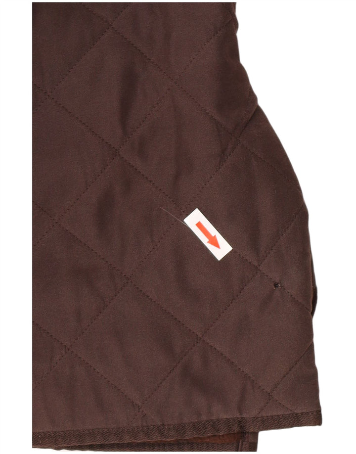 Barbour Mens Quilted Jacket UK 44 2XL Brown Polyester