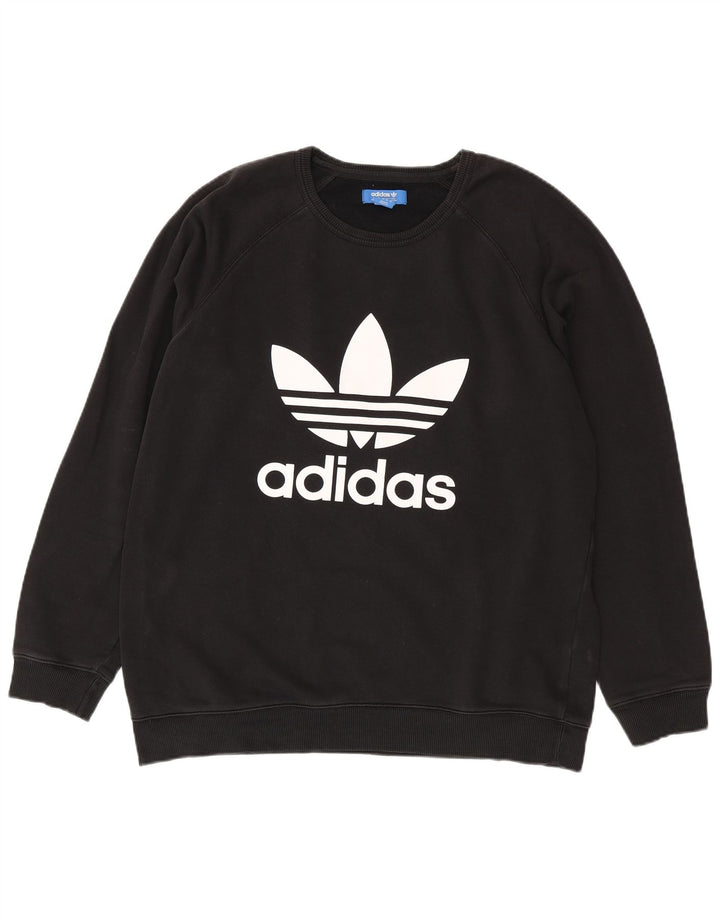 Adidas Graphic Sweatshirt Jumper XL sort bomuld
