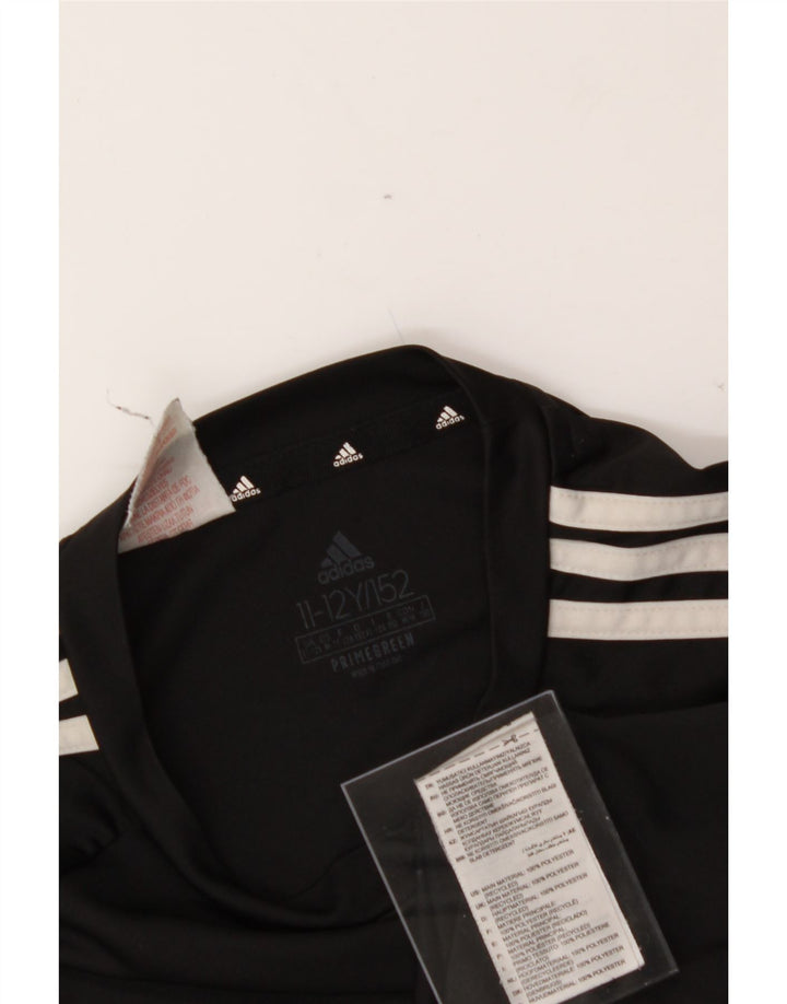 ADIDAS Boys Aeroready T-Shirt Top 11-12 Years Black Polyester Vintage Adidas and Second-Hand Adidas from Messina Hembry 