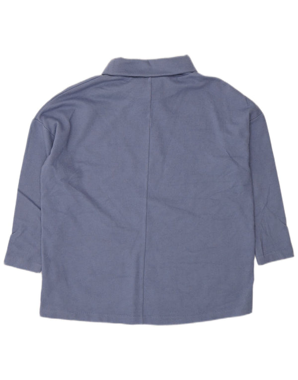 Cos Dame Oversized Roll Neck Jumper Sweater UK 10 Small Blue Wool