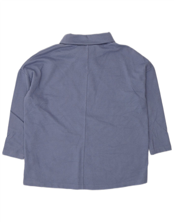 Cos Dame Oversized Roll Neck Jumper Sweater UK 10 Small Blue Wool