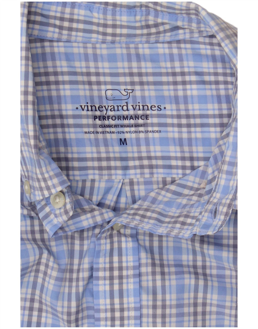 Vineyard Vines Herre Classic Fit skjorte Medium Blue Check Nylon