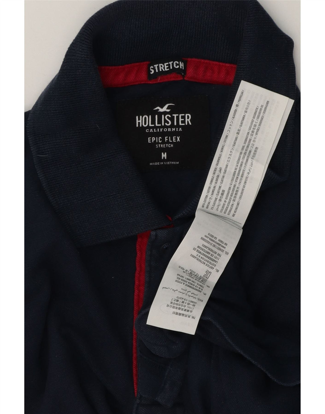 Hollister Poloskjorte til mænd Medium Navyblå Bomuld