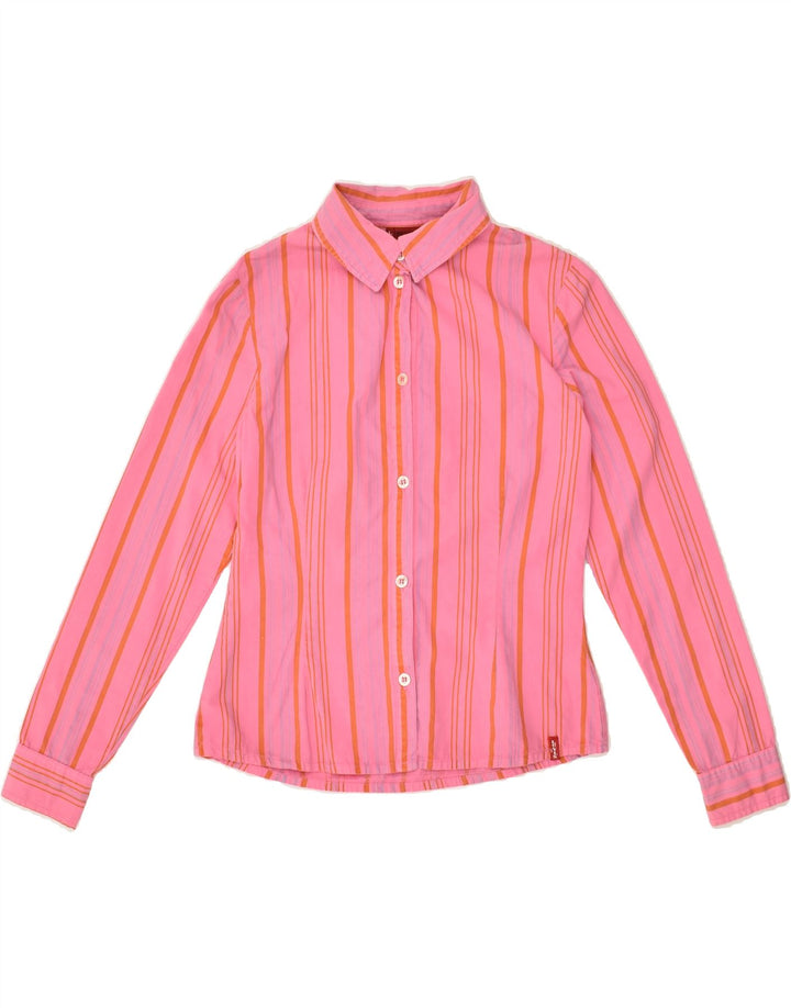 LEVI'S Girls Graphic Shirt 11-12 Years Pink Striped Cotton | Vintage Levi's | Thrift | Second-Hand Levi's | Used Clothing | Messina Hembry 