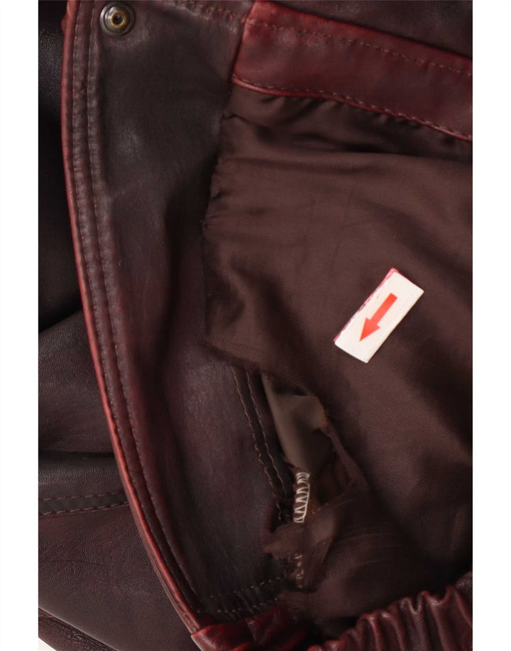 Vintage Herre Læderjakke IT 50 Large Burgundy