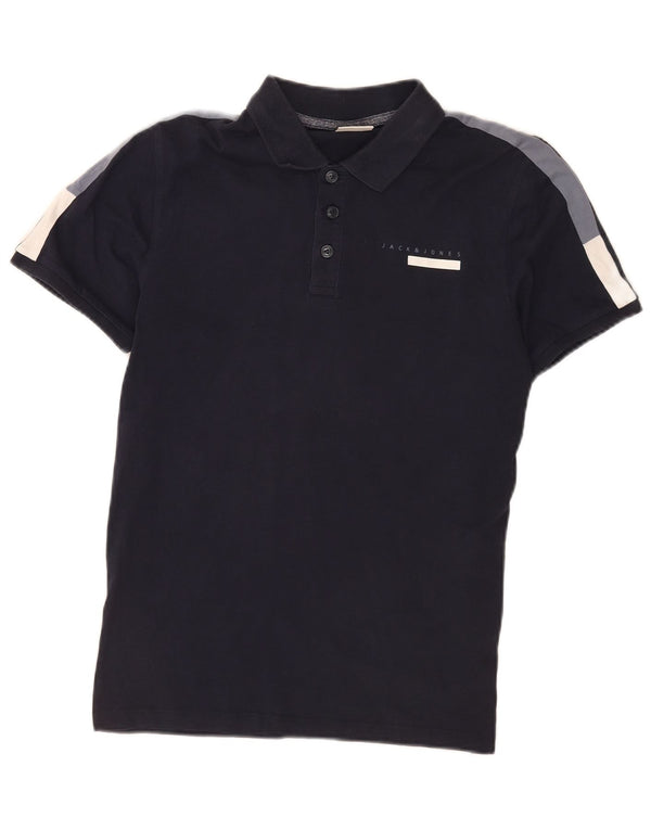 Jack & Jones herre poloskjorte lille marineblå colourblock bomuld