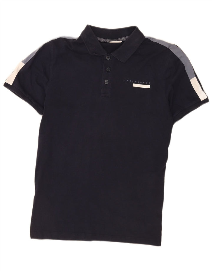 Jack & Jones herre poloskjorte lille marineblå colourblock bomuld