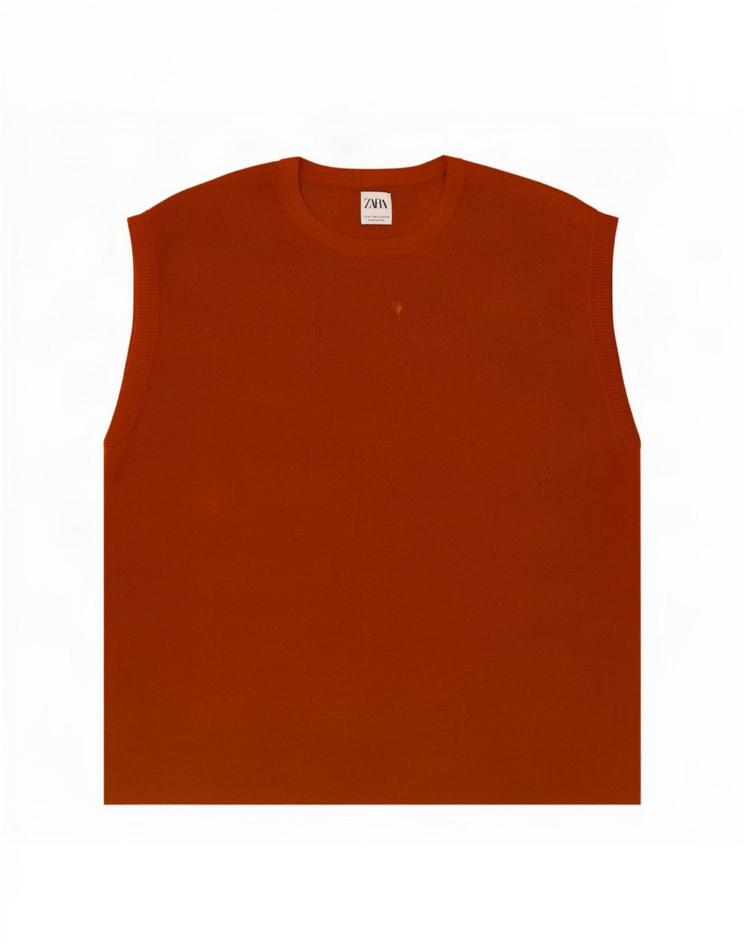 Zara Herrevest Top XL Orange Bomuld