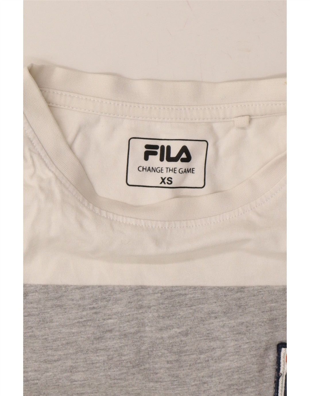 FILA Mens T-Shirt Top XS White Striped Cotton Vintage Fila and Second-Hand Fila from Messina Hembry 