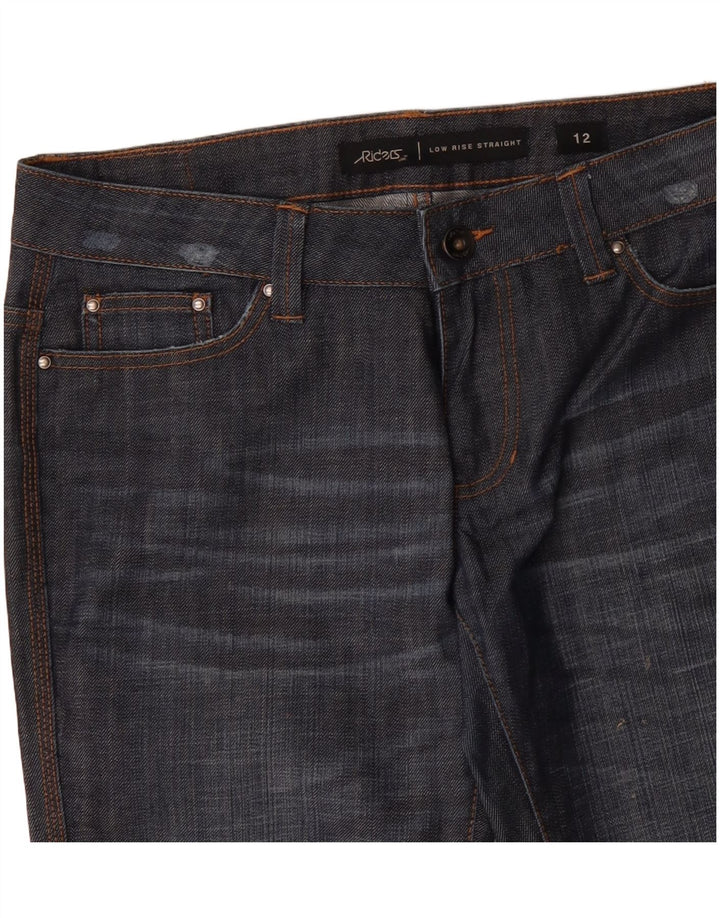 LEE Dame Ryttere Lavtalje Lige Jeans US 12 Large W34 L33 Navy Blue