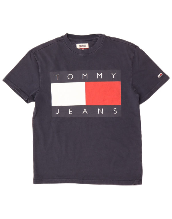 Tommy Hilfiger Herre Regular Graphic T-Shirt Top XS Marineblå Bomuld