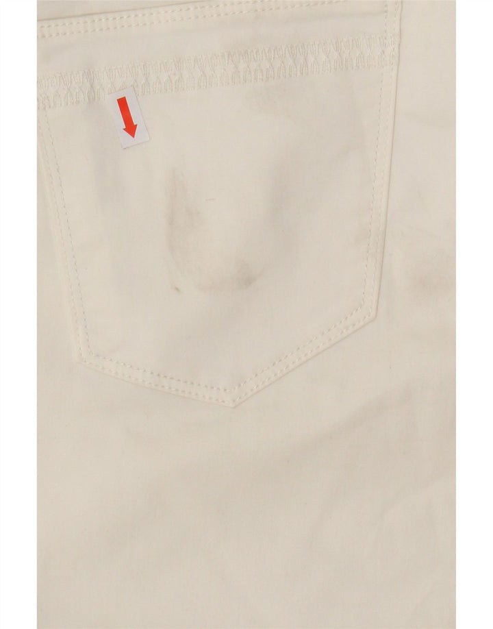GUESS Womens Straight Casual Trousers W32 L30 White Vintage Guess and Second-Hand Guess from Messina Hembry 