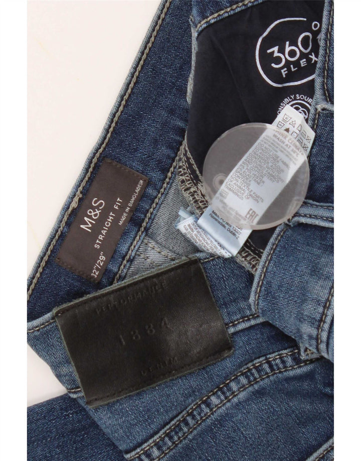 Marks & Spencer Straight Jeans til mænd W32 L29 blå bomuld