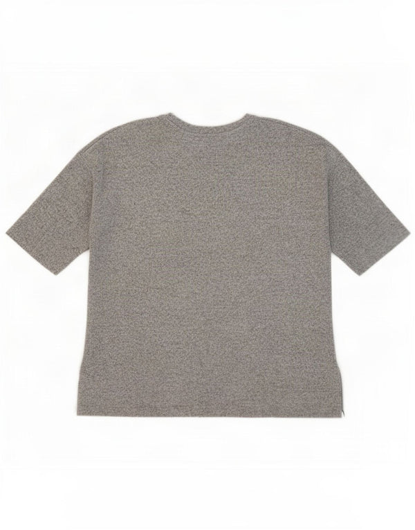 Zara Dame Trafaluc Oversized T-Shirt Top UK 10 Small Grey Flecked