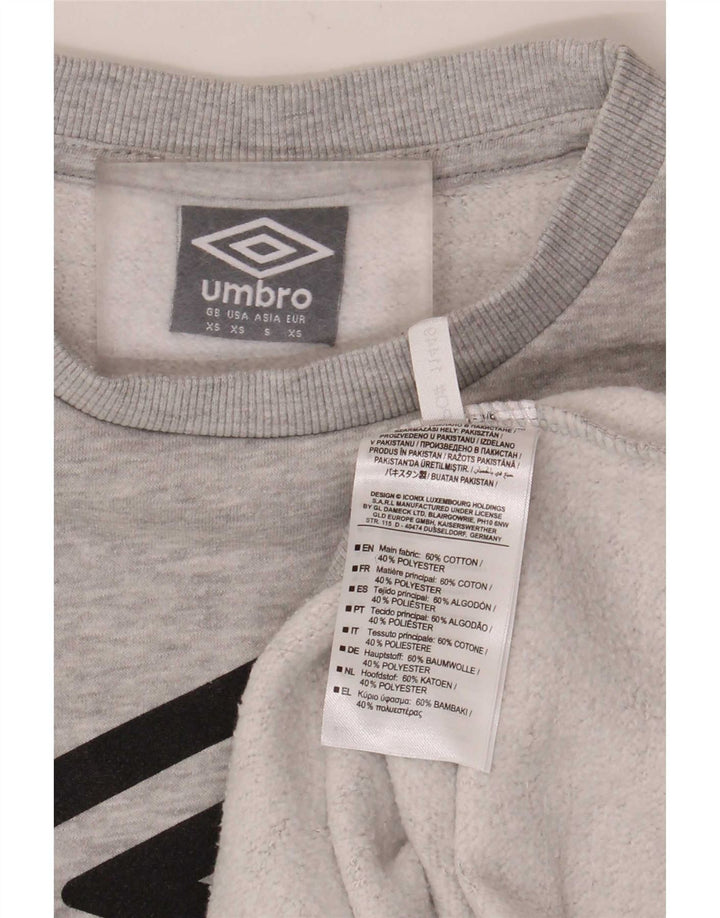 Umbro Herre Grafisk Sweatshirt Jumper XS Grå Flecked Bomuld