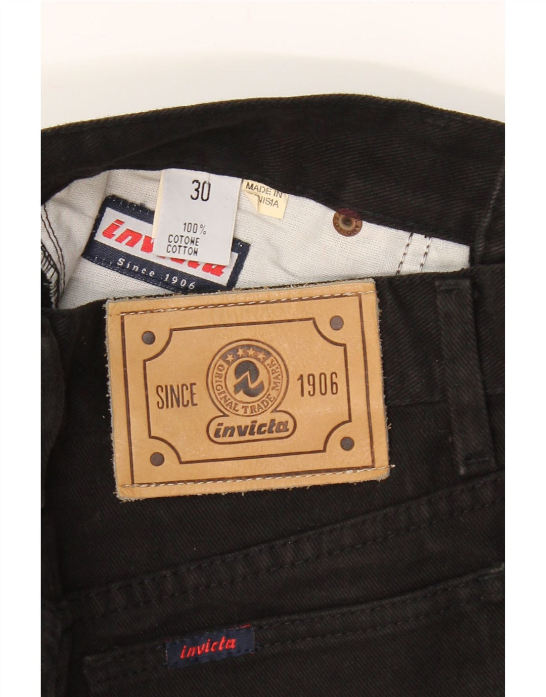 INVICTA Womens Slim Jeans W30 L28 Black Cotton Vintage Invicta and Second-Hand Invicta from Messina Hembry 