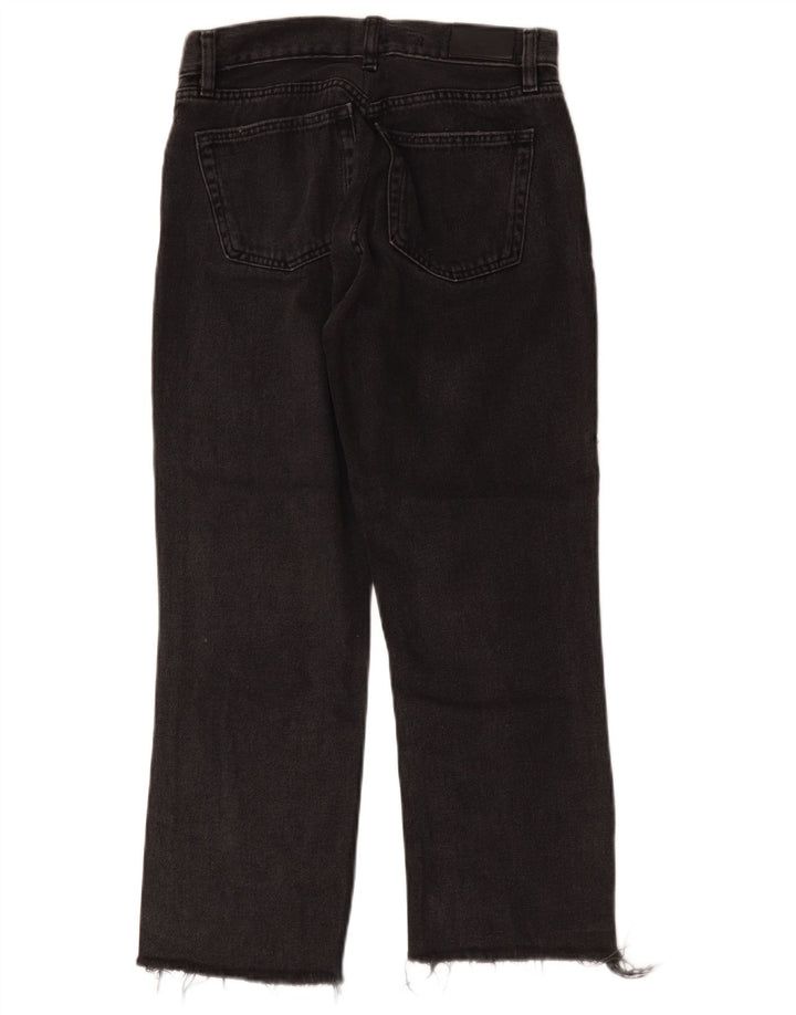 Vintage lige jeans til kvinder W30 L25 sort bomuld