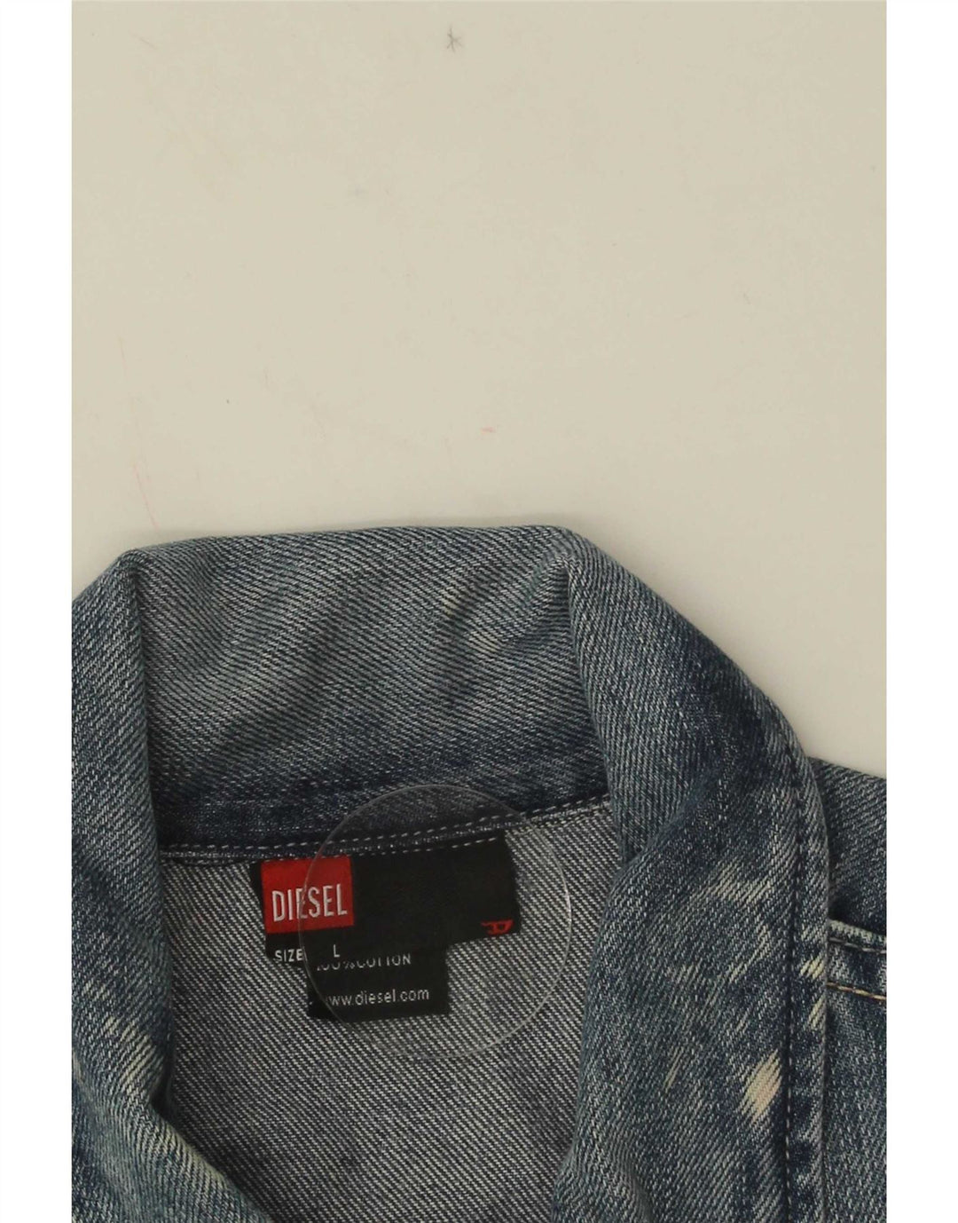 Diesel Herre Denim Gilet UK 40 Large Blue Cotton