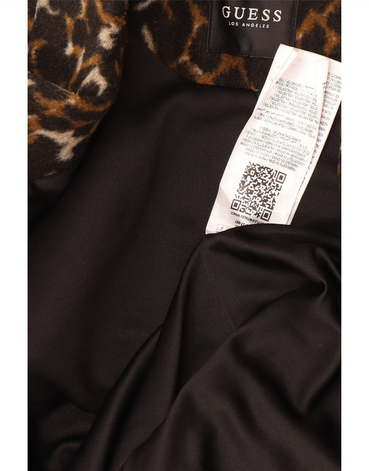 GUESS Dame Loose Fit Overfrakke UK 6 XS Flerfarvet dyreprint
