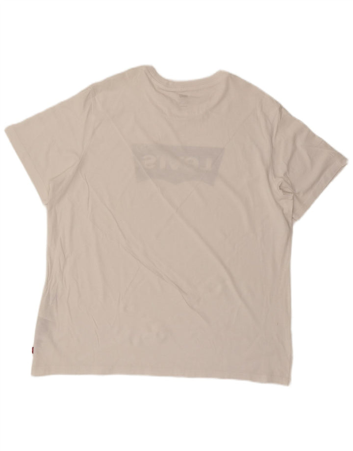 Levi's Herre grafisk T-shirt top XL hvid bomuld