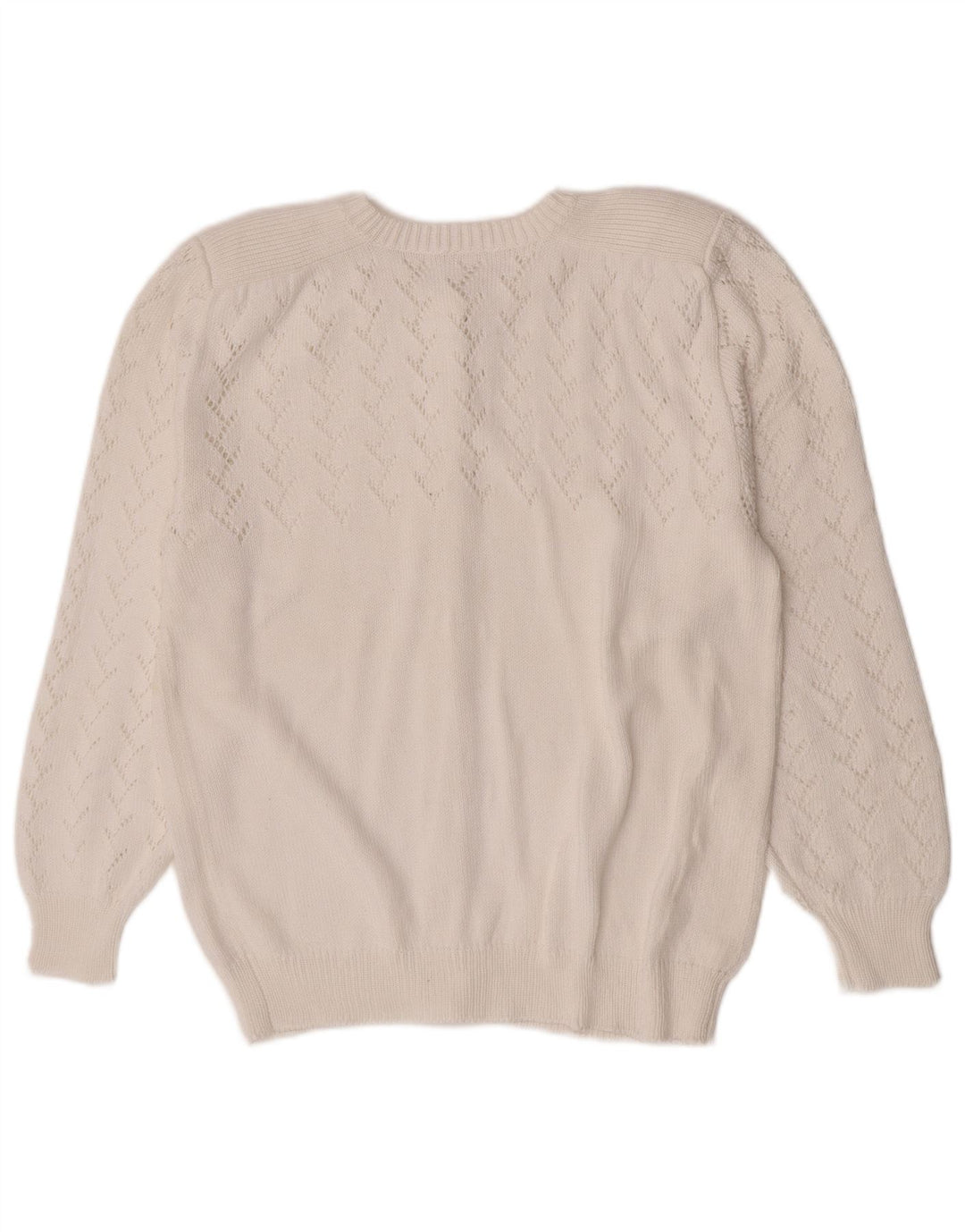 Vintage dame cardigan sweater UK 14 Medium White