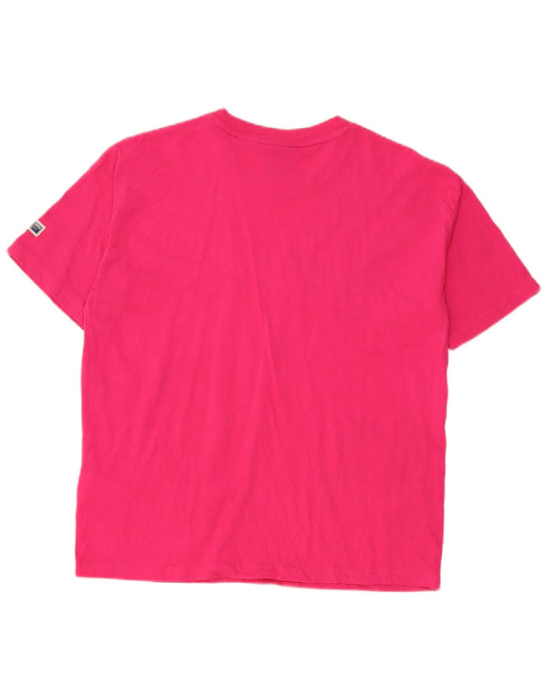Superdry kortærmet grafisk T-shirttop til kvinder UK 8 Lille Pink Polyester
