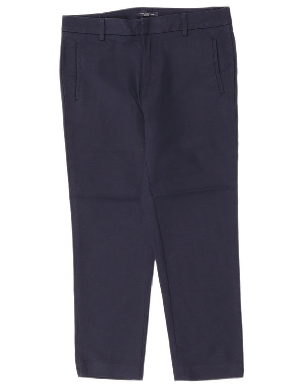 Tommy Hilfiger Dame Slim Cropped Trousers US 8 Medium W30 L24 Navy Blue