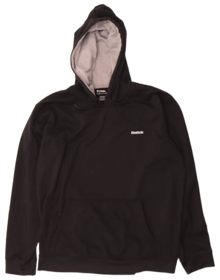 REEBOK Mens Hoodie Jumper XL Black Polyester