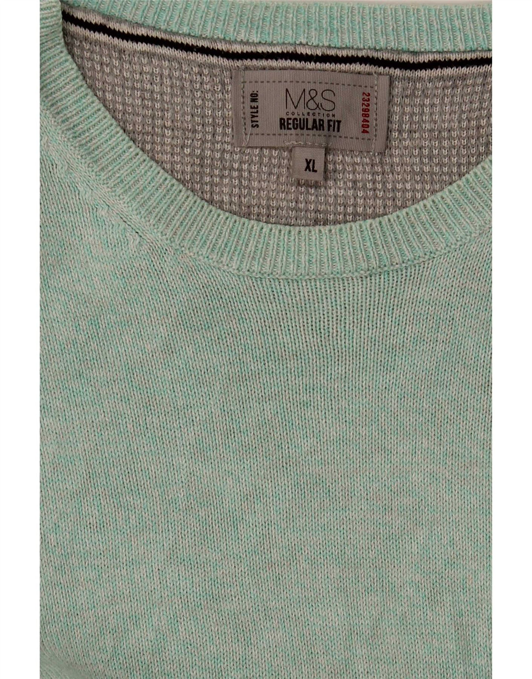 Marks & Spencer Herre Regular Fit Jumper Sweater med rund hals XL Blå
