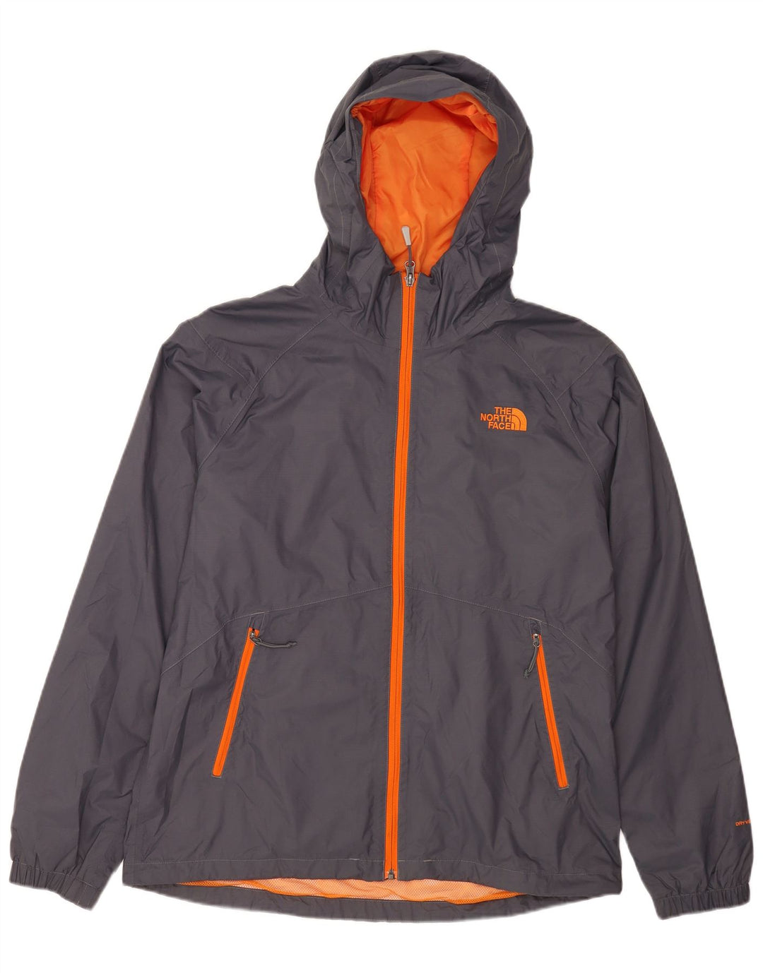 The North Face Regnjakke med hætte til mænd UK 40 Stor Grå Nylon