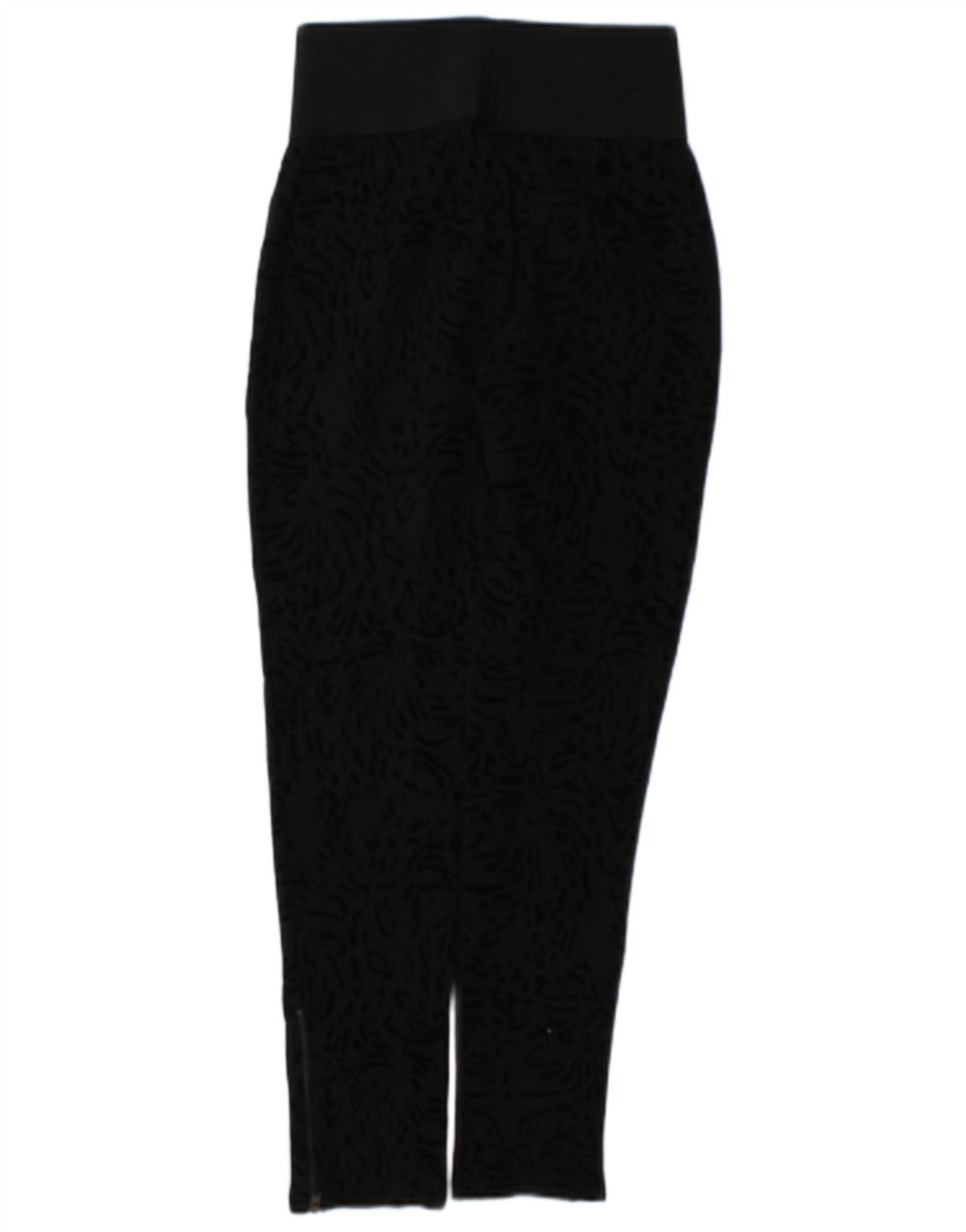 Zara Womens Leggings UK 12 Medium Black Animal Print