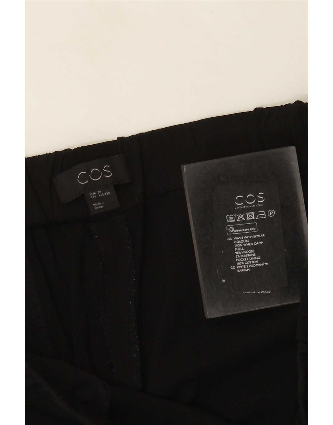 Cos Joggers Cropped Bukser EU 38 Medium W30 L26 Sort Viscose