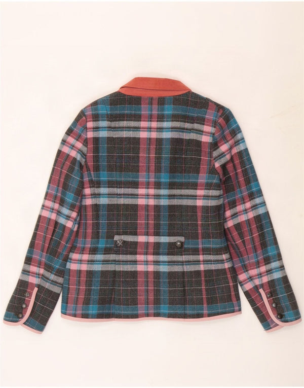 Joe Browns Dame 3-knaps blazerjakke UK 10 Small Grey Plaid Polyester