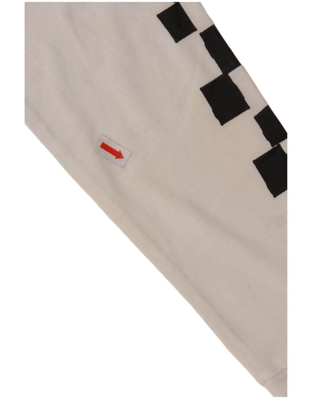 VANS Dame Crop Grafisk Top Langærmet UK 6 XS Hvid