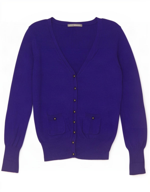 Marks & Spencer Dame Military Cardigan Sweater UK 10 Small Navy Blue