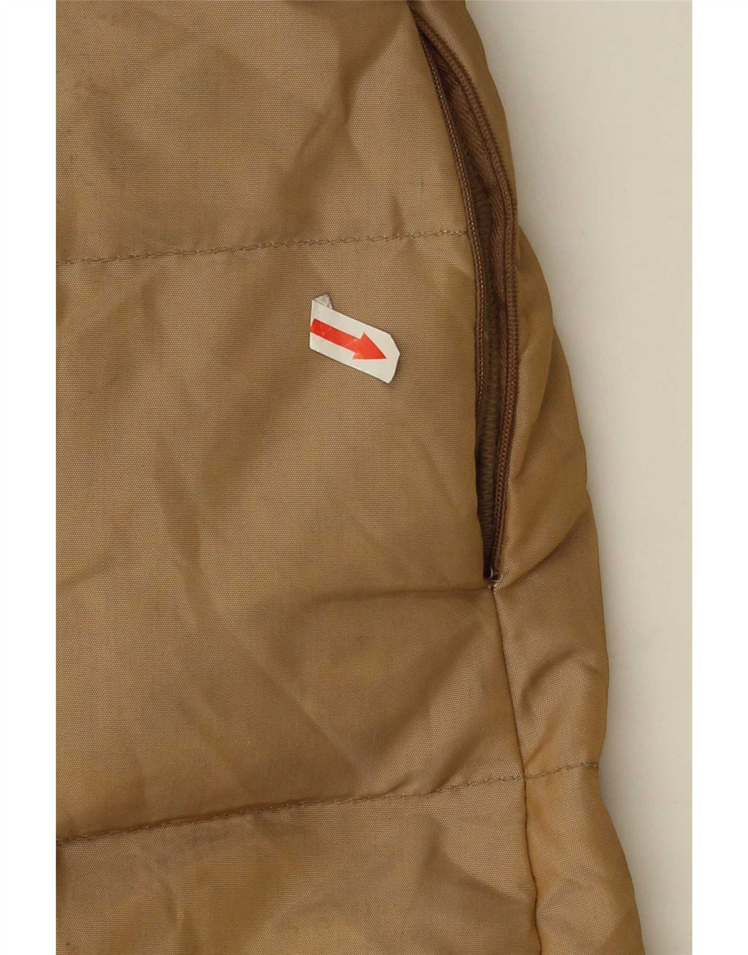 Zara Womens Polstret Frakke UK 10 Small Brown Nylon