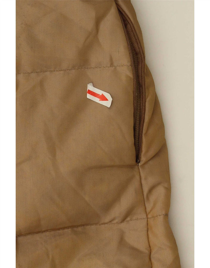 Zara Womens Polstret Frakke UK 10 Small Brown Nylon